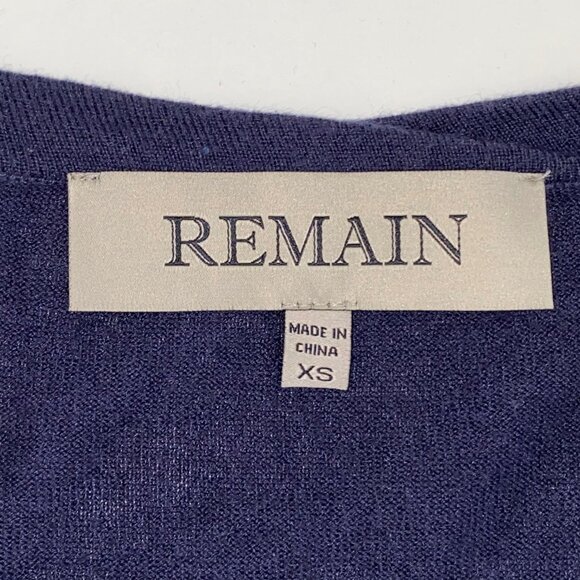 REMAIN Birger Christensen Cardigan Sweater Grandma Pockets Navy Blue Womens XS - Picture 6 of 14
